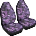 thumbnail image 3 of XYZCANDO Car Seat Covers Polyester Front Seat Cover Car Front Seat Cover Set Soft All Seasons Use SUV Sedan, Purple Bat Swirl, 3 of 10