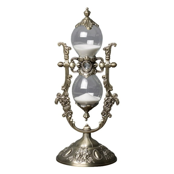 Tizuqe European Antique Hourglass Sand Timer 15/30 Minutes Decorative Sand Clock Stand