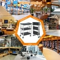 thumbnail image 6 of Soonbuy Portable Folding Service Cart, 3 Tier Folding Utility Cart, Collapsible Utility Carts for Office, Warehouse, and Home, 330 Lbs Load Capacity per Shelf, 6 of 7