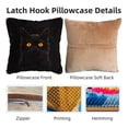 thumbnail image 3 of DIY Latch Hook Pillow Kits Black and White Cat in Darkness Printed Pillowcase Crochet Yarns Hooking Handmade Pillow Cover Cushion for Home Sofa Decoration 17x17inch-4, 3 of 7