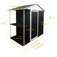 thumbnail image 3 of Outdoor Storage Shed 6 x 4 FT Outdoor Storage Shed with Rack Metal Garden Shed with Storage Shelves Bike Storage Tool Cabinet Box for Lawn Backyard Patio Use,Small Storage Shed, 3 of 7
