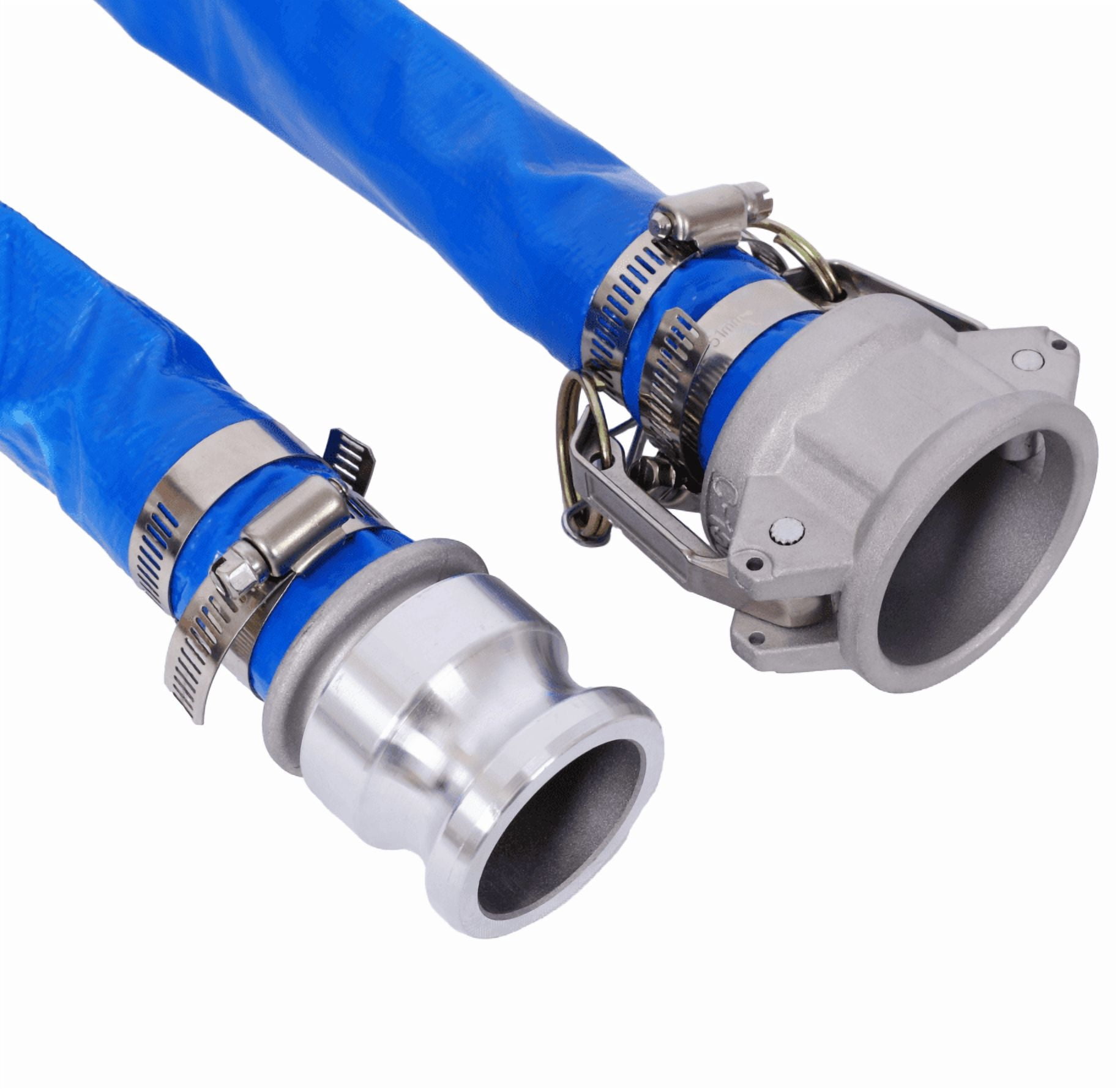 2"x50ft Heavy Duty Pool Backwash Hose with Aluminum Fittings