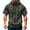 Dark Gray, variant on Men's Casual Short Sleeve Sweatshirt, Loose Breathable Solid Color Jacket with Multiple Pockets and Zipper for Sports and Summer Outings,Army Green,L