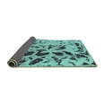 thumbnail image 2 of Ahgly Company Indoor Rectangle Abstract Turquoise Blue Modern Area Rugs, 8' x 12', 2 of 4
