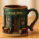 thumbnail image 5 of Taza de café estilo bar irlandés | Decoración única para el hogar y la oficina | Juego de 2 tazas de cerámica para café, té y chocolate caliente, 5 of 6