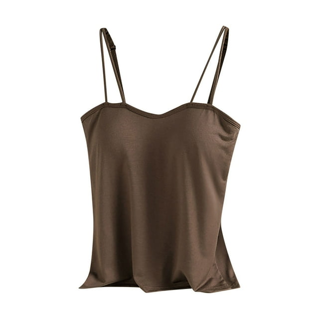 Yuyuzo Camisole for Women Plus Size Basic Undershirt Spaghetti Strap Basic Base Layer Cami Tank Top