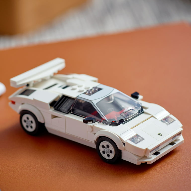 LEGO Speed Champions Lamborghini Countach 76908, Race Car Toy Model  Replica, Collectible Building Set with Racing Driver Minifigure