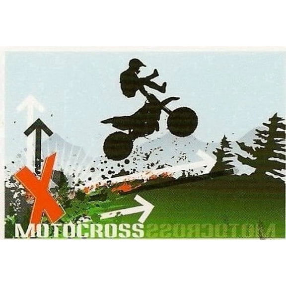 Motocross Edible Image Icing Cake Topper for Quarter Sheet Cake, by TNCT
