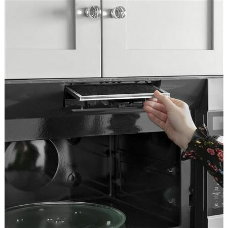 Café - 1.7 Cu. Ft. Convection Over-the-Range Microwave with Sensor Cooking - Stainless steel
