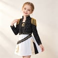 thumbnail image 4 of 4-Piece Halloween Costumes Pop Star Idol, Jacket, T-Shirt, Shorts and Shoulder Accessory Outfit Dress-Up Cosplay Costume for Anime Singer Stage Performance, 4 of 6