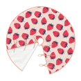 thumbnail image 3 of Balery Strawberry Printed Christmas Tree Skirt , Merry Christmas Party Christmas Tree Decoration,Adjustable Tree Skirt-48", 3 of 8