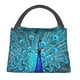 thumbnail image 1 of Fotbe Beautiful Blue Peacock Bolsa Térmica Portátil con Estampado, Bolsa de Entrega de Alimentos Aislada, Bolsa Reutilizable de Gran Capacidad para Comidas y Supermercado, 1 of 6
