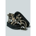 thumbnail image 3 of CRUZ Gladiator Platform Leather Sandal in Snake Print, 3 of 5