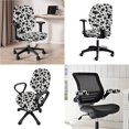 thumbnail image 2 of SCRAWLGOD Cow Print Musical Notes 4 Pieces Non-Slip Computer Chair Slipcover with Arm Covers Crease Resistant Desk Chair Protector Washable Breathable High Back Chair Cover, 2 of 7