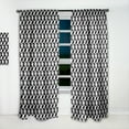 thumbnail image 2 of Designart 'Geometric Monochrome Pattern IV' Mid-Century Modern Curtain Panel, 2 of 5