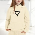 thumbnail image 2 of WERYOUNG Girls Hoodies Sweatshirts Valentine's Day Heart Print Long Sleeve Hooded Sweatshirt Kids Pullover Hoodie Pocket Casual Wear 2-3 Years, 2 of 4
