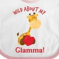 thumbnail image 4 of Inktastic Wild About My Glamma Boys or Girls Baby Bib, 4 of 4