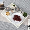 thumbnail image 3 of fafa-Vintage Rustic White Wood Nesting Serving Trays with Oval Cutout Handles, Set of 3, 3 of 4