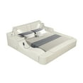 thumbnail image 4 of Modern Wood Queen Bed In Beige With Speaker Installation & Book Pocket Integrated Massager Side Compartments, 4 of 6