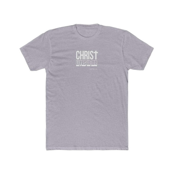 Christ Lives in Me Men's Cotton Crew Tee