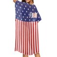 thumbnail image 4 of HELLHERO High Quality Fabrics Bathing Suit Cover Up for Beach Breathable Free Size Long Kimono Swimsuit Cover Up USA American Flag Pattern, 4 of 6
