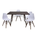 thumbnail image 1 of Set Comedor Oslo Melamina 120cm Nogal 4 sillas Blanco nogal Mundo In, 1 of 5