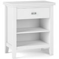 thumbnail image 2 of Simpli Home Artisan Wood 24" Transitional Bedside Nightstand Table in White, 2 of 12