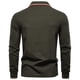 thumbnail image 3 of pstuiky camisa de manga larga para hombre, Blusa/camisa de manga larga con cuello vuelto y botones ajustados para hombre Tops casuales para hombres xl, 3 of 3
