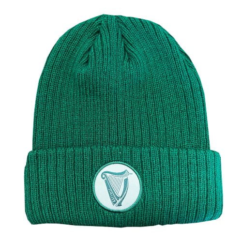 Traditional Craft Spring Green Harp Knitted Hat Guiness Cap for Men and Women 100% Acrylic