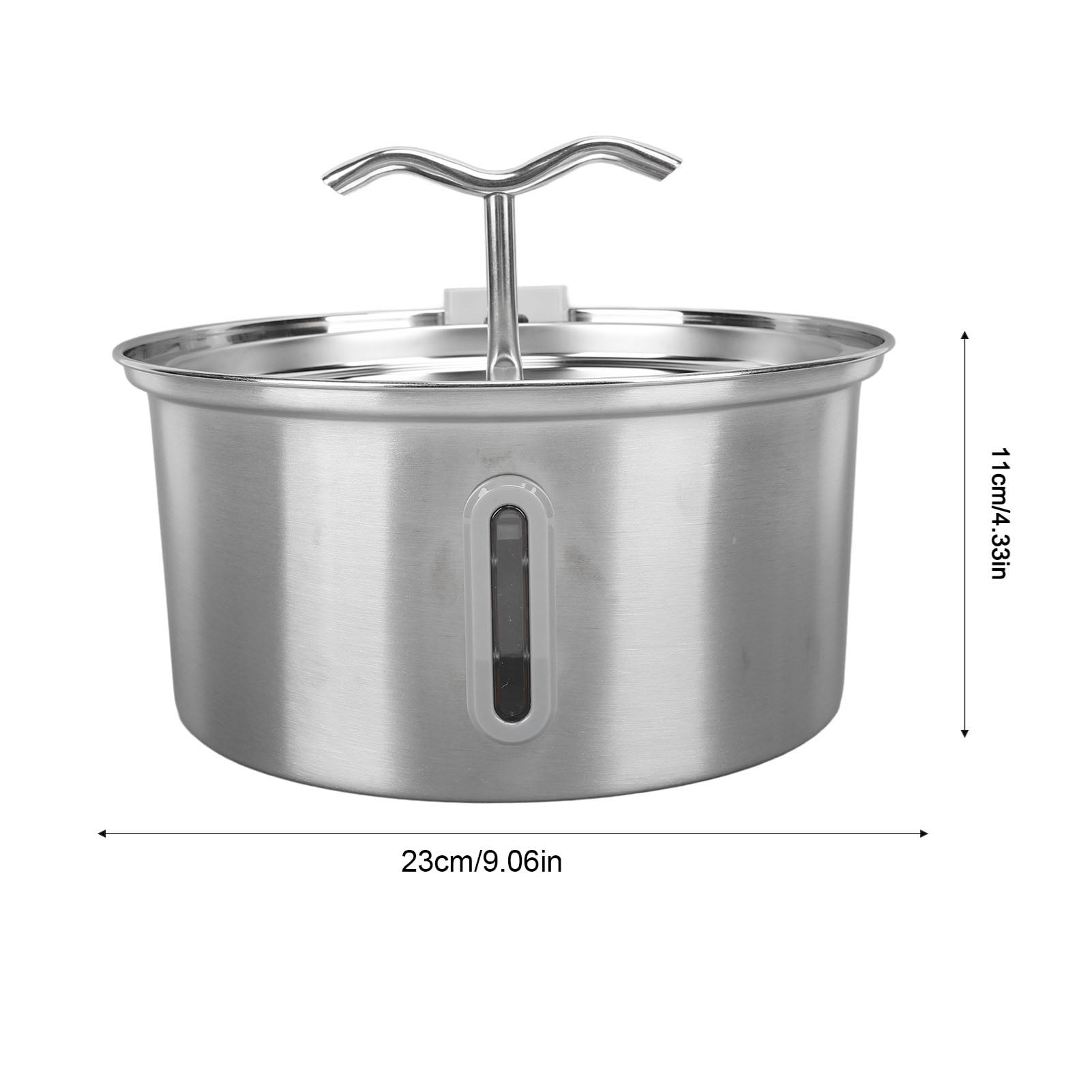 BIMZUC Cat Water Fountain Stainless Steel 3.2L / 108.2 oz Capacity Dog Drinking Fountain Automatic Pet Dispenser Watering Supplies with Ultra-Quiet Pump and Multi-Stage Filtration for Multiple Pets