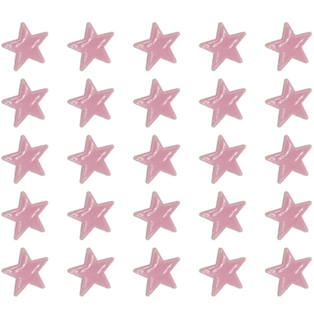 100 Uds. Pegatinas de estrellas coloridas pegatinas de pared que brillan pegatinas de pared de estrellas de plástico parche calcomanía Kits de decoración para fiestas Rosado 3.8 CM 70 piezas Billuyoard HA004699-08