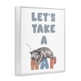thumbnail image 2 of Stupell Industries Contemporary Let's Take A Nap Phrase Sleeping Baby Hippo White Framed Giclee Art, 24 x 30, by Ziwei Li, 2 of 7