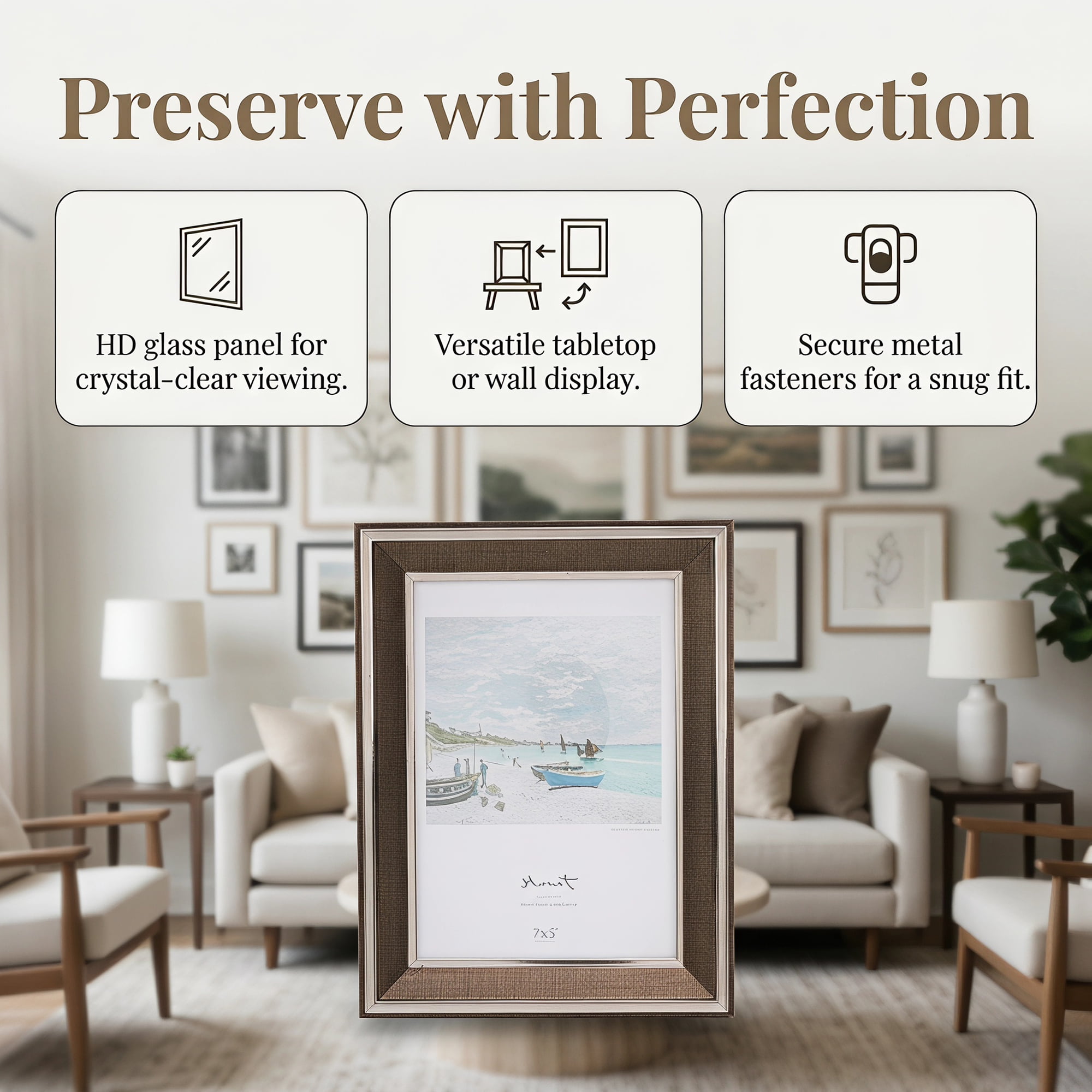 Unique Bargains Classic Resin Gallery Wall Decor Picture Frame Black Rose 5" x 7"