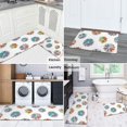 thumbnail image 5 of Geometric Flower and Swirl White Anti Fatigue Kitchen Rugs Set Of 2, Non Slip Washable Decorative Floor Mats for Kitchen Sink Laundry, 17"x30" and 17"x47", 5 of 6