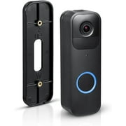Wasserstein No-Drill Mount for Blink Video Doorbell - Wall Mount/Mounting Bracket for Blink Security Wireless System (Black)