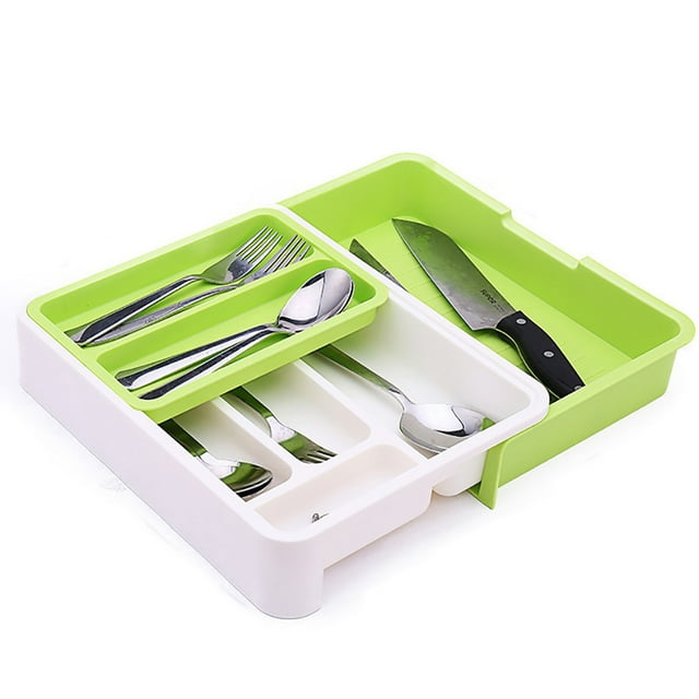 Kitchen Drawer Organizer Set Expandable Wide Cutlery Storage Tray Utensil Holder