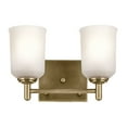 thumbnail image 2 of 45573NBR Kichler Lighting Shailene - 2 Light Bath Vanity Approved for Damp Locations - with Transitional inspirations - 8.25 inches tall by 12.5, 2 of 6