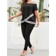 thumbnail image 4 of Conjunto De Dos Piezas Para Uso Diario Casual, Con Estampado De Leopardo Y Tops Asimétricos Con Inserciones Sólidas De Leggings Ajustados, Ropa De Mujer, 4 of 4