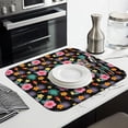 thumbnail image 3 of Pioneer Flower Floral Print Pattern Kitchen Dish Drying Mat 1 Pack, Ultra Absorbent Microfiber Drainer Mat, 16"x18", 3 of 6