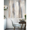 thumbnail image 4 of Beige Gray Sheer Curtains 63 Inch Length 2 Panels Set, Abstract Grunge Mottled Neutral Texture Voile Window Treatment Rod Pocket Curtains Sheers Drapes for Bedroom/Living Room/Kitchen 52x"63"x2, 4 of 7