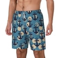 thumbnail image 2 of Balery Anchors Mens Swim Trunks Swim Shorts for Men Quick Dry Inseam Beach Shorts with Compression Liner Pocket-3X-Large, 2 of 9