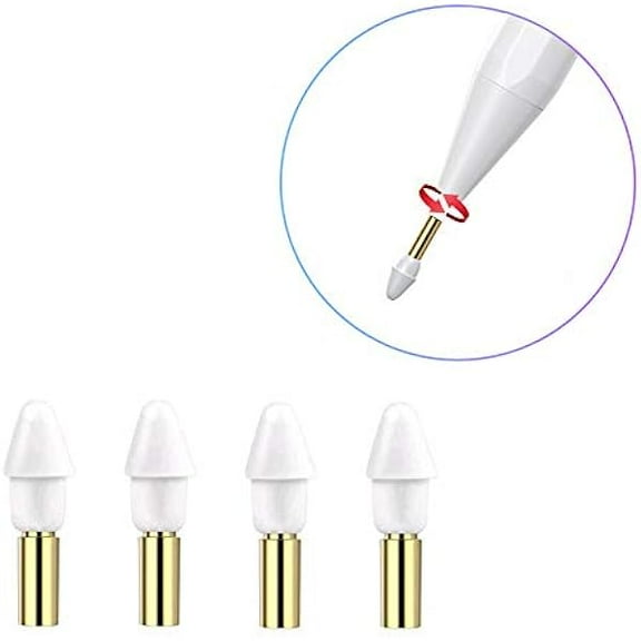 White Replacement Tips for K10 Stylus Pen (4 Pack)