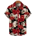 thumbnail image 2 of 3D Printed Skull Hawaiian Floral Casual Shirts For Men Halloween Summer Short Sleeved Oversize Social 5XL Gift Imported Clothing, 2 of 6