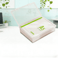 thumbnail image 6 of CuiLiyq Plastic Storage Containers for A4 File, 8.6" x 6.1" Clear Plastic Storage Box with Flap Lid for Office Student Study Supplies, Stackable Storage Bin, 6 of 6