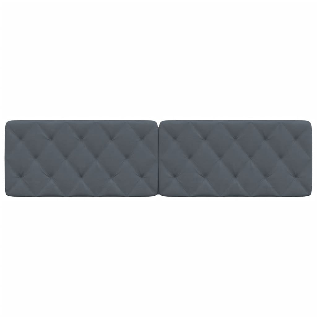 vidaXL Headboard Cushion Dark Grey Velvet (100% polyester) Large