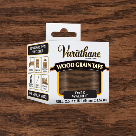 Dark Walnut, Varathane Wood Grain Tape 2.5 in x 15 ft-398842, 1 Roll