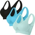 thumbnail image 1 of Sports Bra, Seamless Bra, Yoga Bra, Wirefree Pullover Sports Bra with Removable Pads, Breathable Nylon Fabric for Casual Daily Wear, 1 of 5