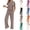 #02 Camel, variant on Womens 2 Pieces Lounge Sets Crewneck Batwing Short Sleeve Wide Leg Drawstring Pants Tracksuits Loose Fit Outfits Set ,M,#02 Hot Pink
