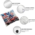 thumbnail image 4 of JRXY 4th of July Pillow Covers Independence Throw Pillow Covers Memorial Day America Patriotic Stripes Stars Trucks Pillow Cases Decorations for Holiday Home Sofa Couch,Set of 2 White, 4 of 6