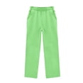 thumbnail image 6 of StSilkitty Palazzo Casual Pants for Girls Solid Color High Waist Elastic Flowy Wide Leg Pants with Pockets Lightweight Soft Trousers, 6 of 8